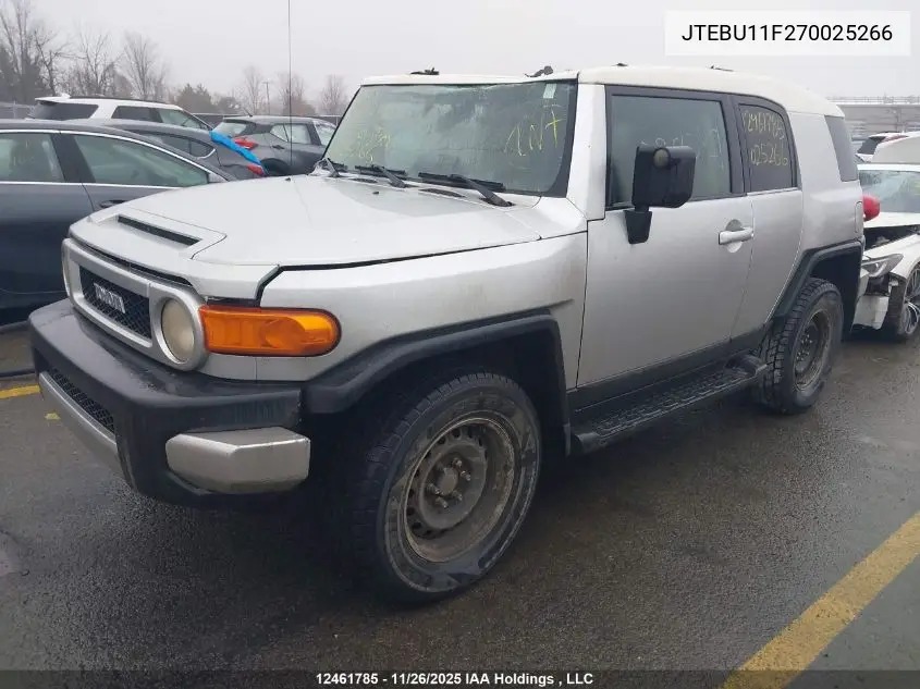 JTEBU11F270025266 2007 Toyota Fj Cruiser