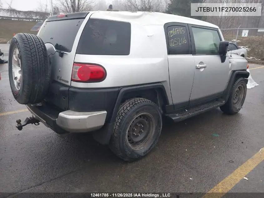 JTEBU11F270025266 2007 Toyota Fj Cruiser