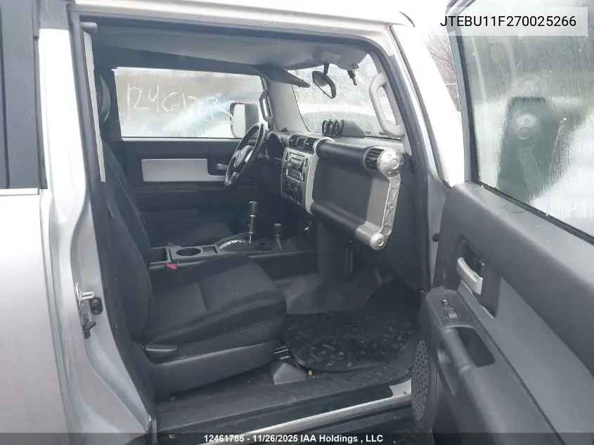 JTEBU11F270025266 2007 Toyota Fj Cruiser