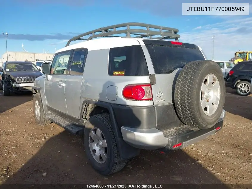 JTEBU11F770005949 2007 Toyota Fj Cruiser