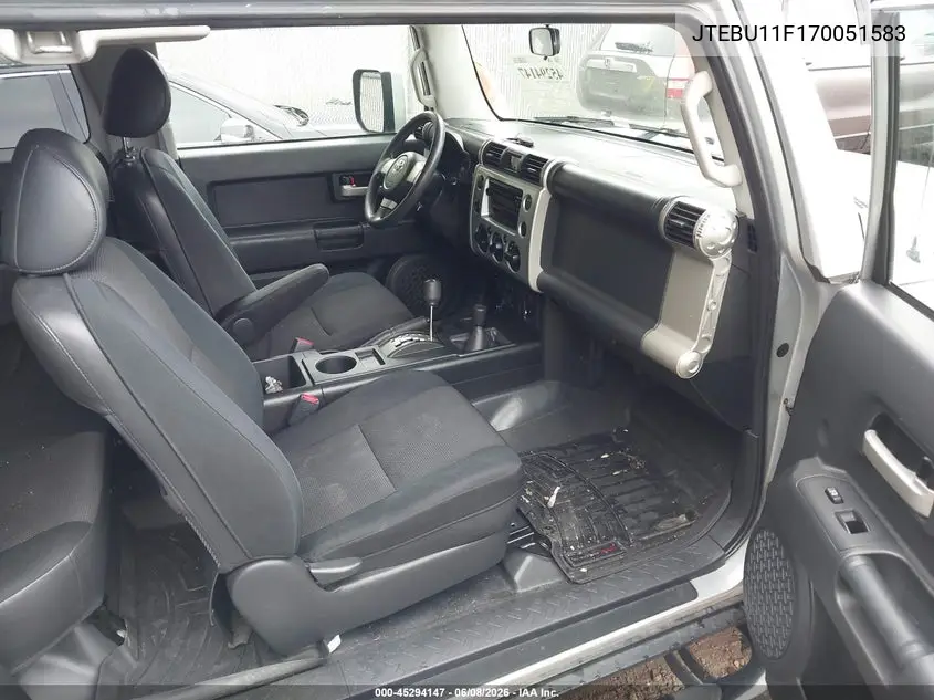 2007 Toyota Fj Cruiser VIN: JTEBU11F170051583 Lot: 45294147