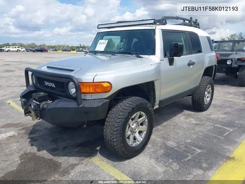 JTEBU11F58K012193 2008 Toyota Fj Cruiser