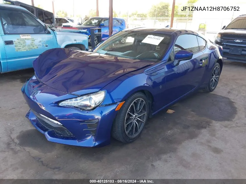 JF1ZNAA12H8706752 2017 Toyota 86