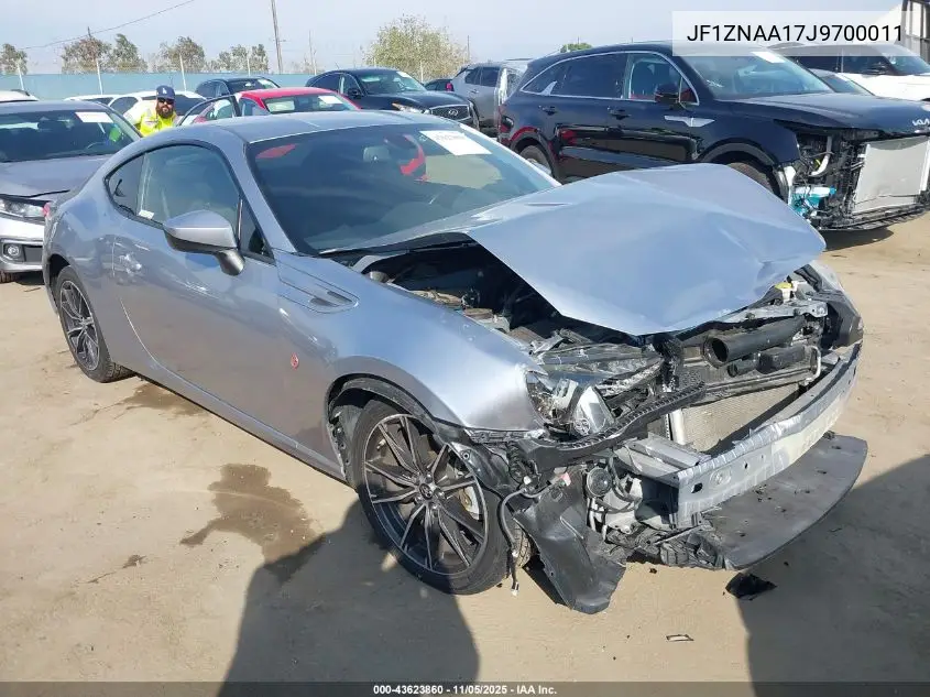JF1ZNAA17J9700011 2018 Toyota 86