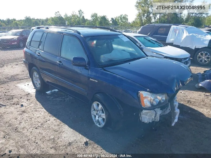 JTEHF21AX20048995 2002 Toyota Highlander Limited V6