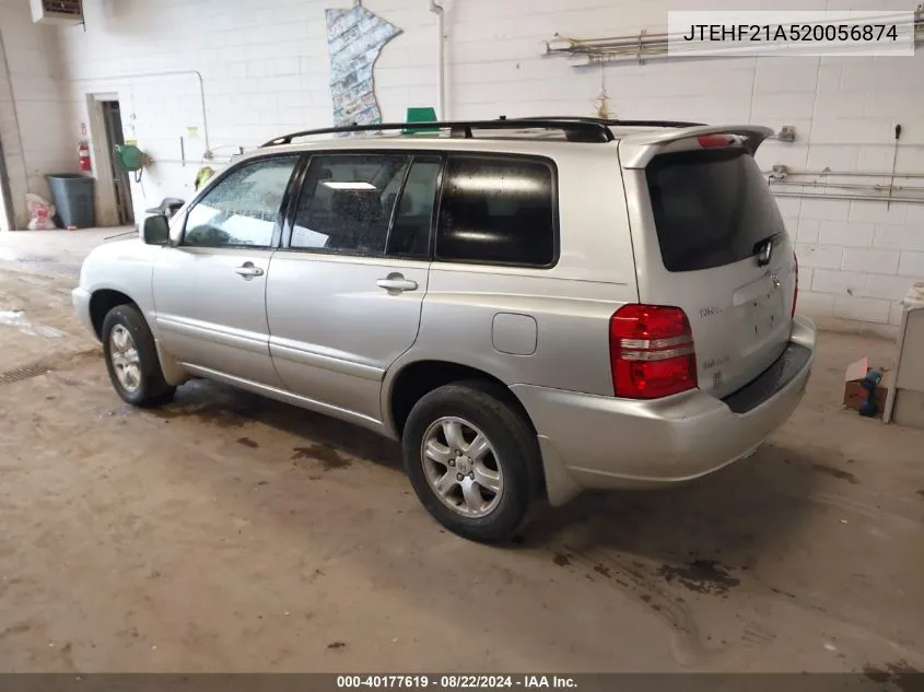 JTEHF21A520056874 2002 Toyota Highlander Limited V6/V6