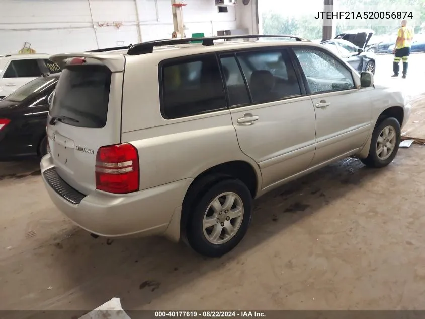 JTEHF21A520056874 2002 Toyota Highlander Limited V6/V6