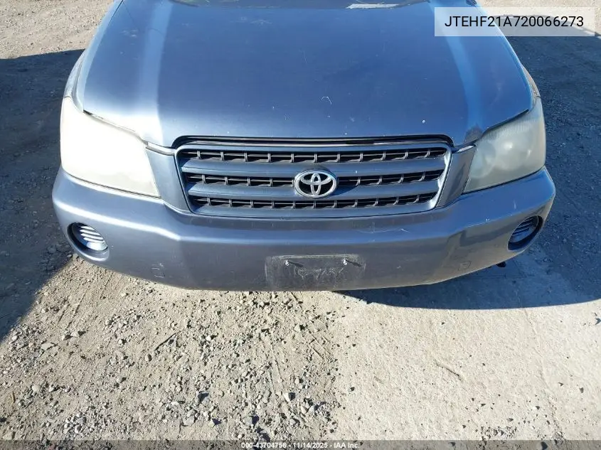 JTEHF21A720066273 2002 Toyota Highlander V6
