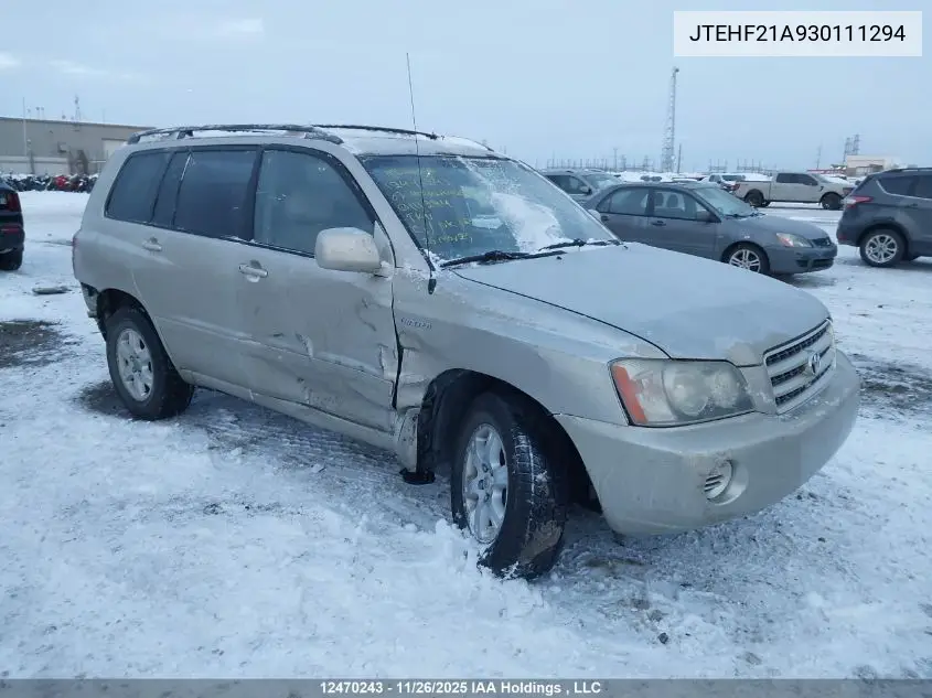 JTEHF21A930111294 2003 Toyota Highlander Limited