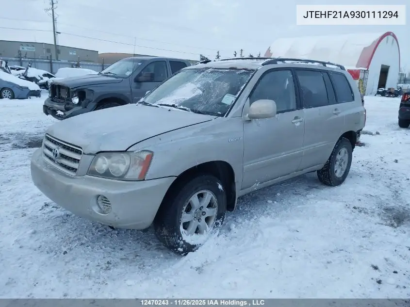 JTEHF21A930111294 2003 Toyota Highlander Limited