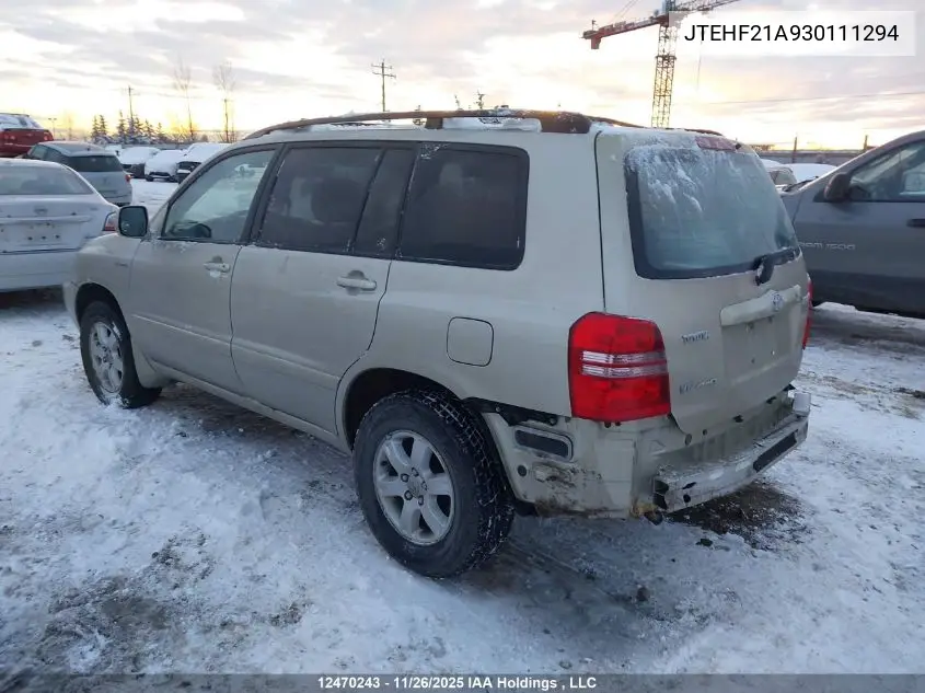 JTEHF21A930111294 2003 Toyota Highlander Limited