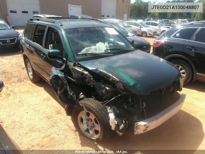 JTEGD21A130048807 2003 Toyota Highlander