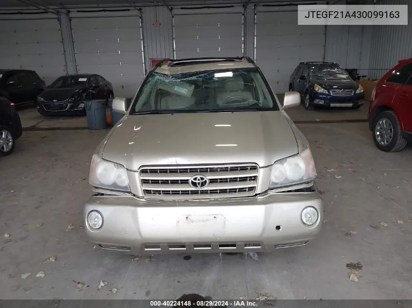 JTEGF21A430099163 2003 Toyota Highlander Limited V6