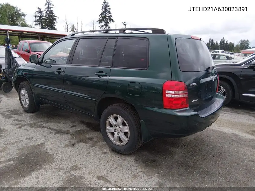 JTEHD21A630023891 2003 Toyota Highlander