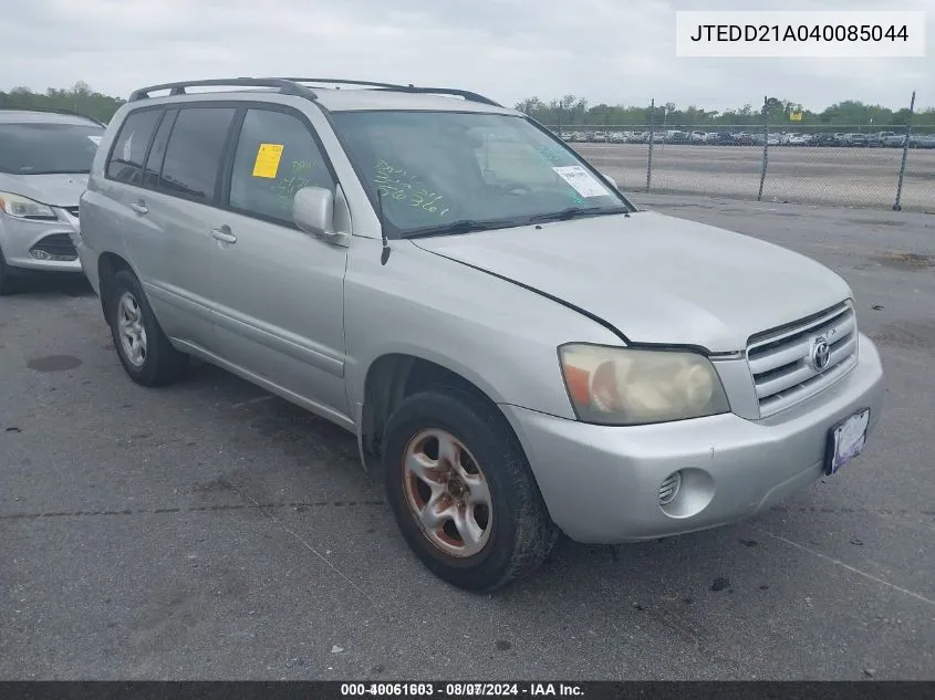 JTEDD21A040085044 2004 Toyota Highlander