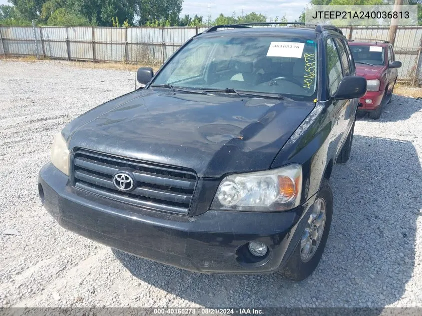 JTEEP21A240036813 2004 Toyota Highlander Limited V6/V6