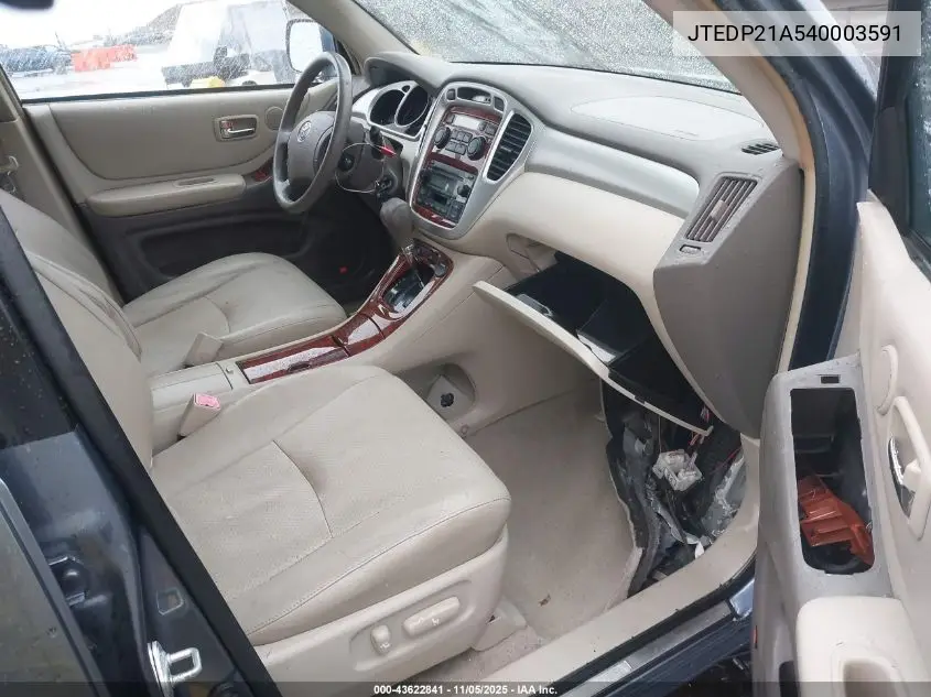 JTEDP21A540003591 2004 Toyota Highlander Limited V6