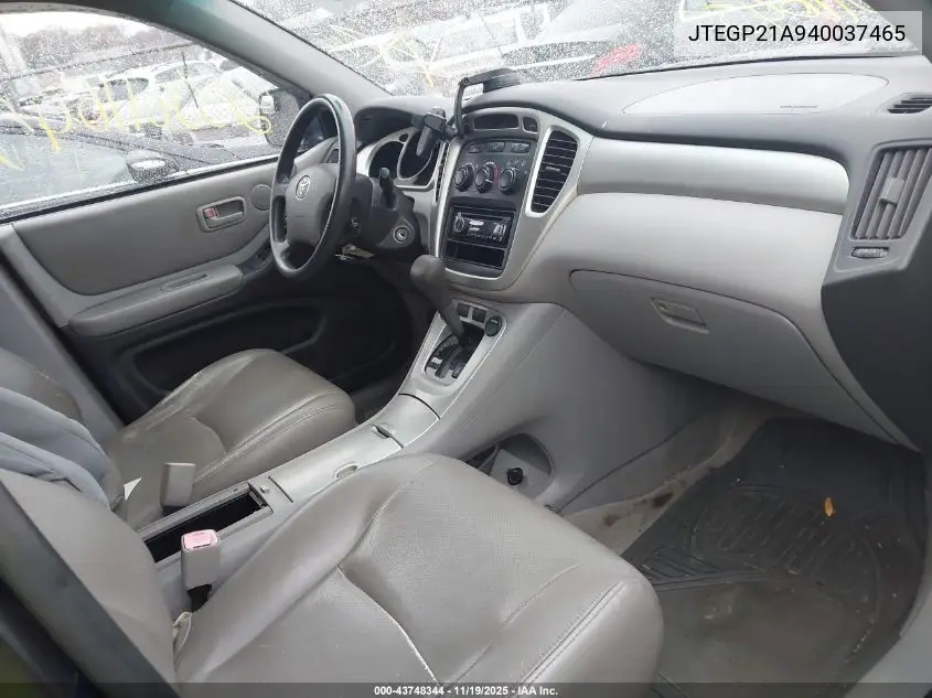 JTEGP21A940037465 2004 Toyota Highlander V6