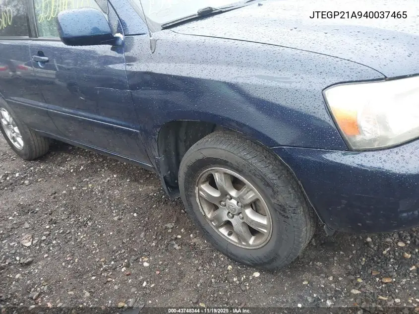 JTEGP21A940037465 2004 Toyota Highlander V6