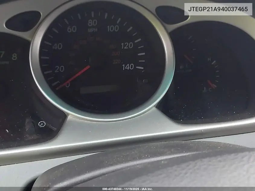 JTEGP21A940037465 2004 Toyota Highlander V6