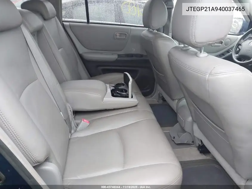 JTEGP21A940037465 2004 Toyota Highlander V6