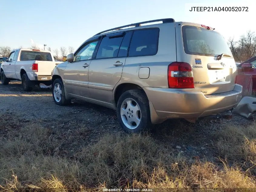 JTEEP21A040052072 2004 Toyota Highlander Limited V6