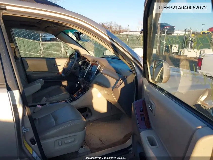 JTEEP21A040052072 2004 Toyota Highlander Limited V6