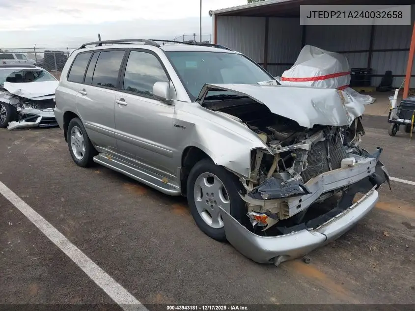 JTEDP21A240032658 2004 Toyota Highlander Limited V6