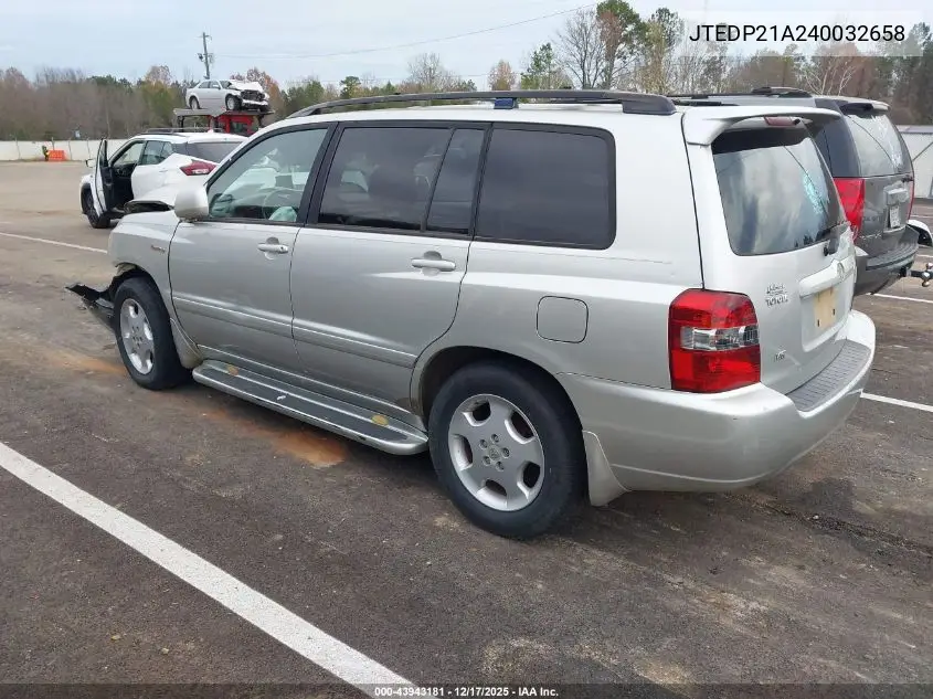 JTEDP21A240032658 2004 Toyota Highlander Limited V6
