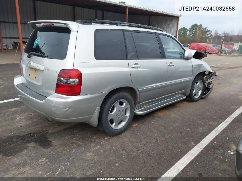 JTEDP21A240032658 2004 Toyota Highlander Limited V6
