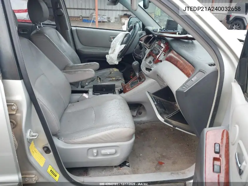 JTEDP21A240032658 2004 Toyota Highlander Limited V6