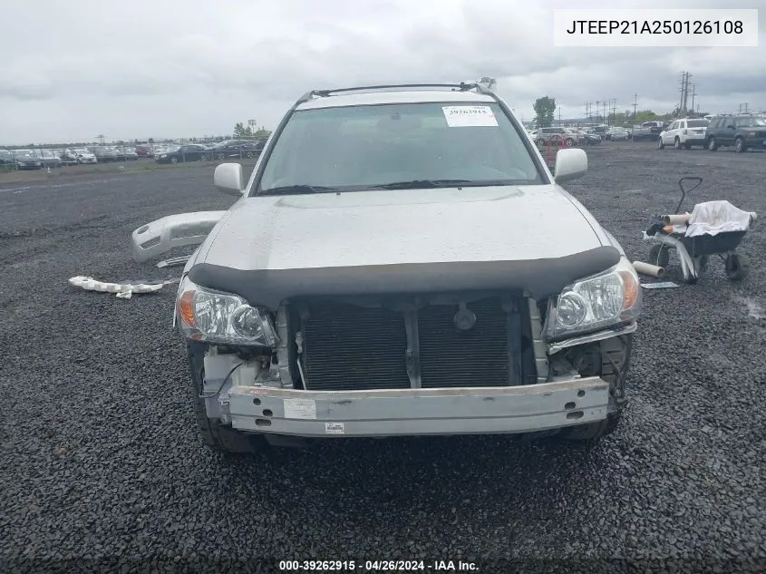 JTEEP21A250126108 2005 Toyota Highlander Limited V6