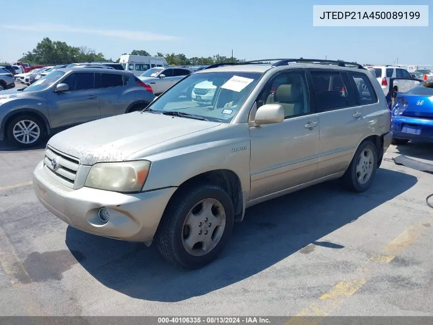 JTEDP21A450089199 2005 Toyota Highlander Limited V6