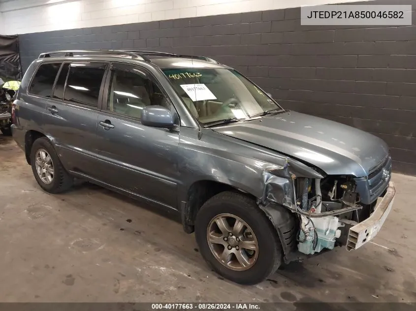 JTEDP21A850046582 2005 Toyota Highlander V6