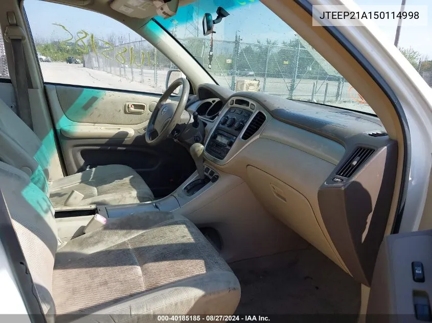 JTEEP21A150114998 2005 Toyota Highlander V6