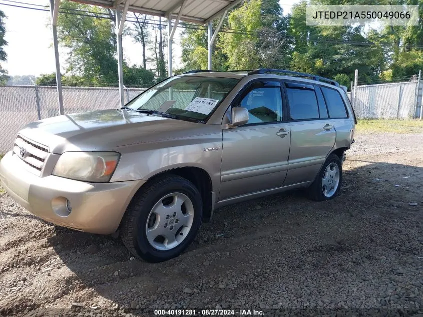 JTEDP21A550049066 2005 Toyota Highlander Limited V6