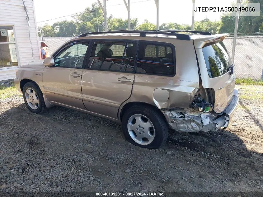 JTEDP21A550049066 2005 Toyota Highlander Limited V6