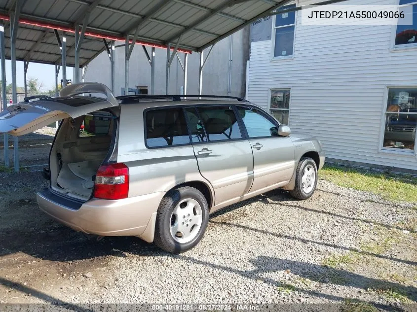 JTEDP21A550049066 2005 Toyota Highlander Limited V6