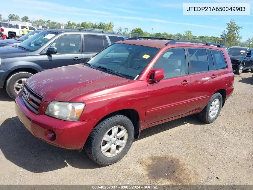 JTEDP21A650049903 2005 Toyota Highlander V6