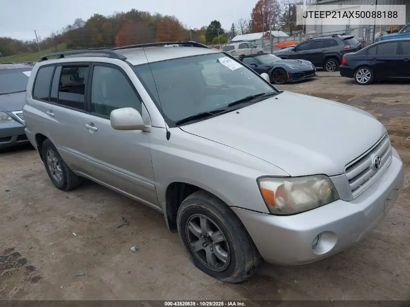 JTEEP21AX50088188 2005 Toyota Highlander V6