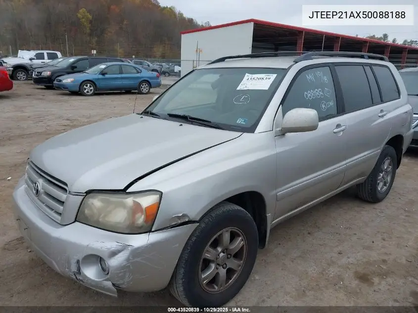 JTEEP21AX50088188 2005 Toyota Highlander V6