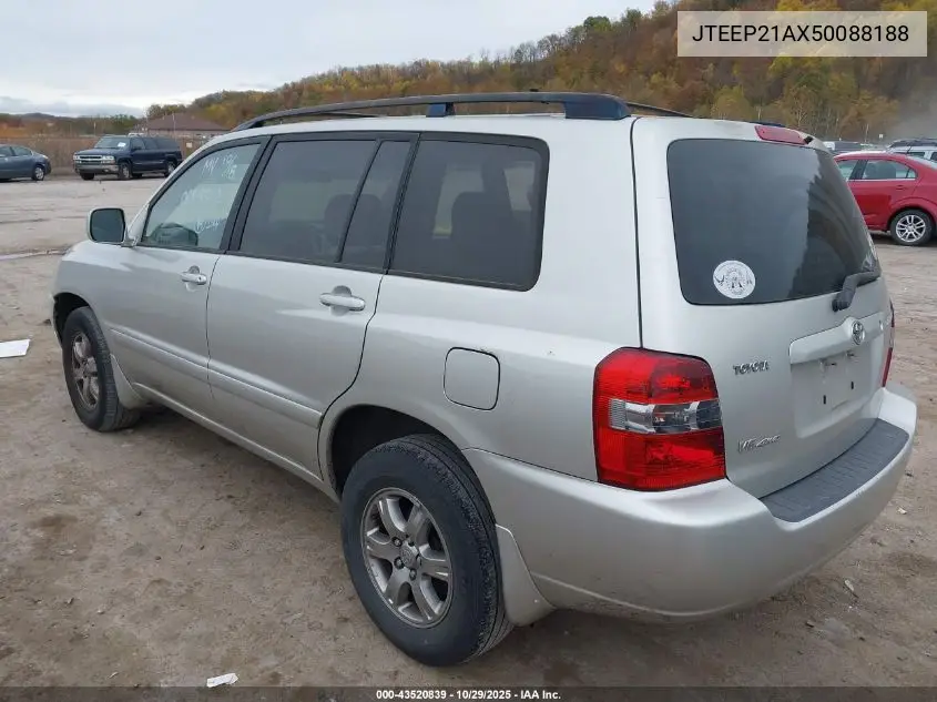 JTEEP21AX50088188 2005 Toyota Highlander V6
