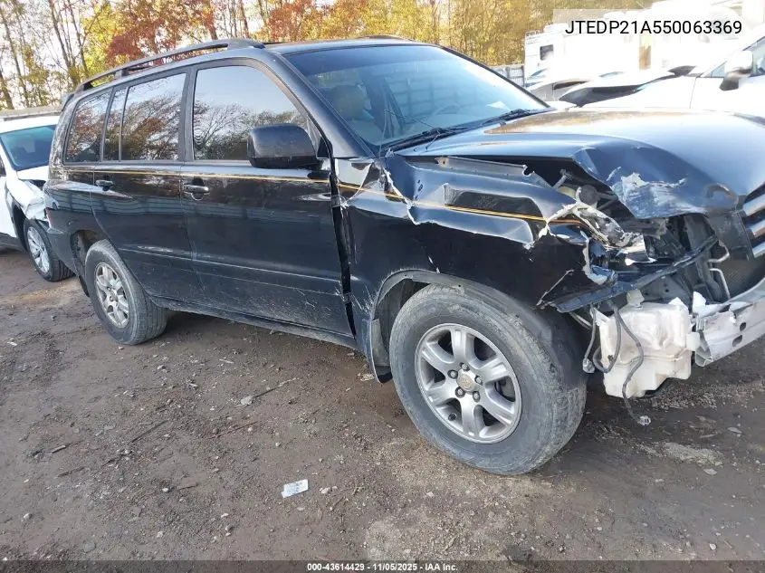 JTEDP21A550063369 2005 Toyota Highlander V6
