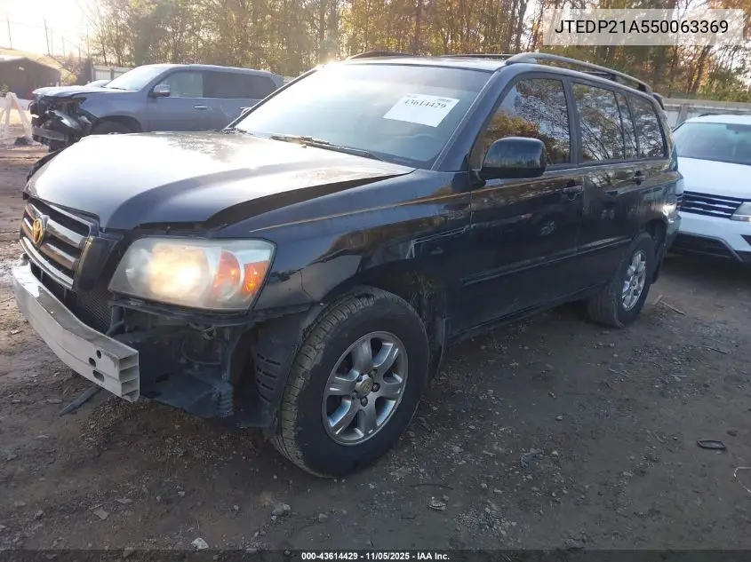 JTEDP21A550063369 2005 Toyota Highlander V6
