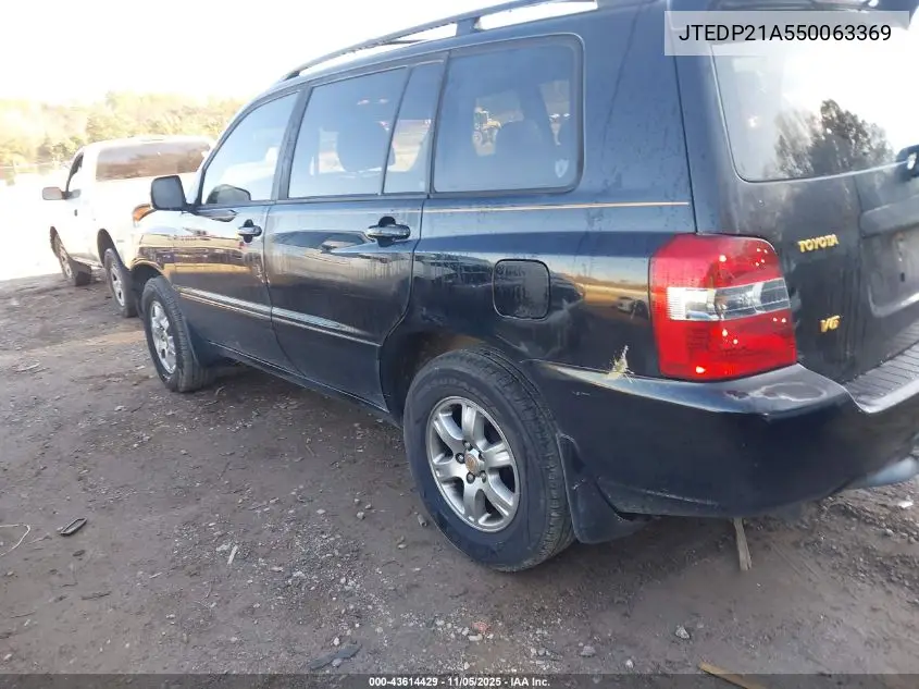 JTEDP21A550063369 2005 Toyota Highlander V6