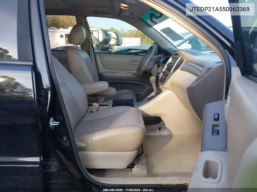 JTEDP21A550063369 2005 Toyota Highlander V6