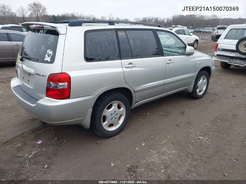 JTEEP21A150070369 2005 Toyota Highlander Limited V6