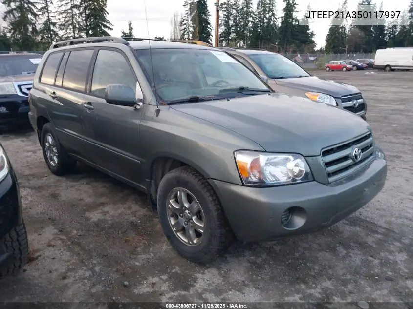 JTEEP21A350117997 2005 Toyota Highlander V6