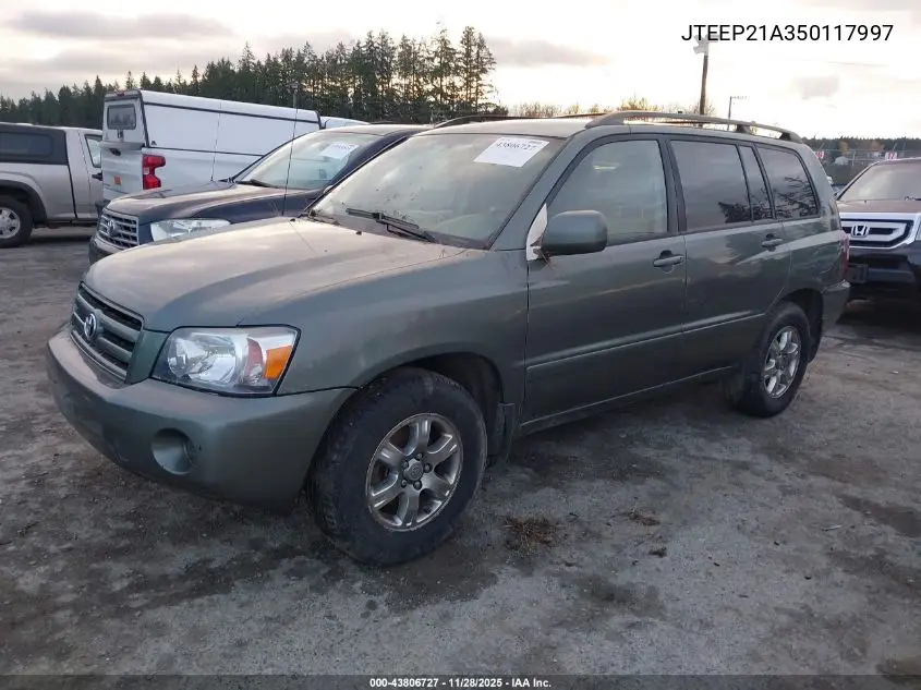 JTEEP21A350117997 2005 Toyota Highlander V6