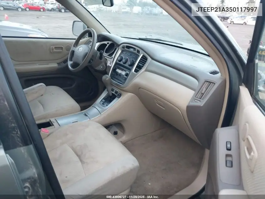 JTEEP21A350117997 2005 Toyota Highlander V6